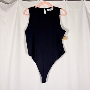 Madden NYC Black Sleeveless Bodysuit